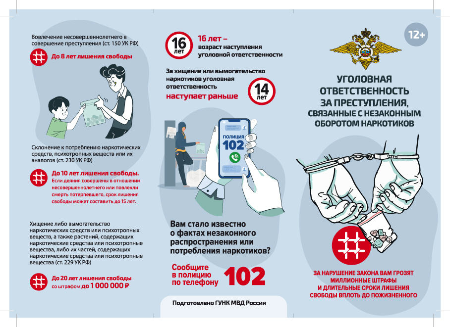 Уголовная ответственность за преступления, связанные с незаконным боротом наркотиков.